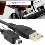 Кабель USB CB-USB8 для заряджання, передачі даних на Olympus SP-720UZ, u1020, MJU8000, FE-5500
